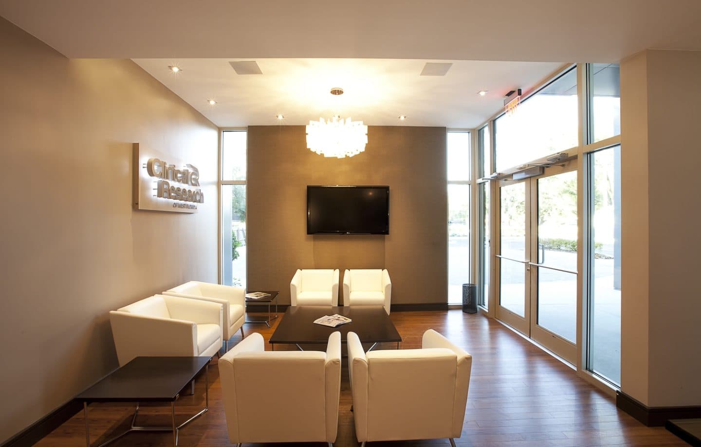 Clinical Research Office open office and workstation area