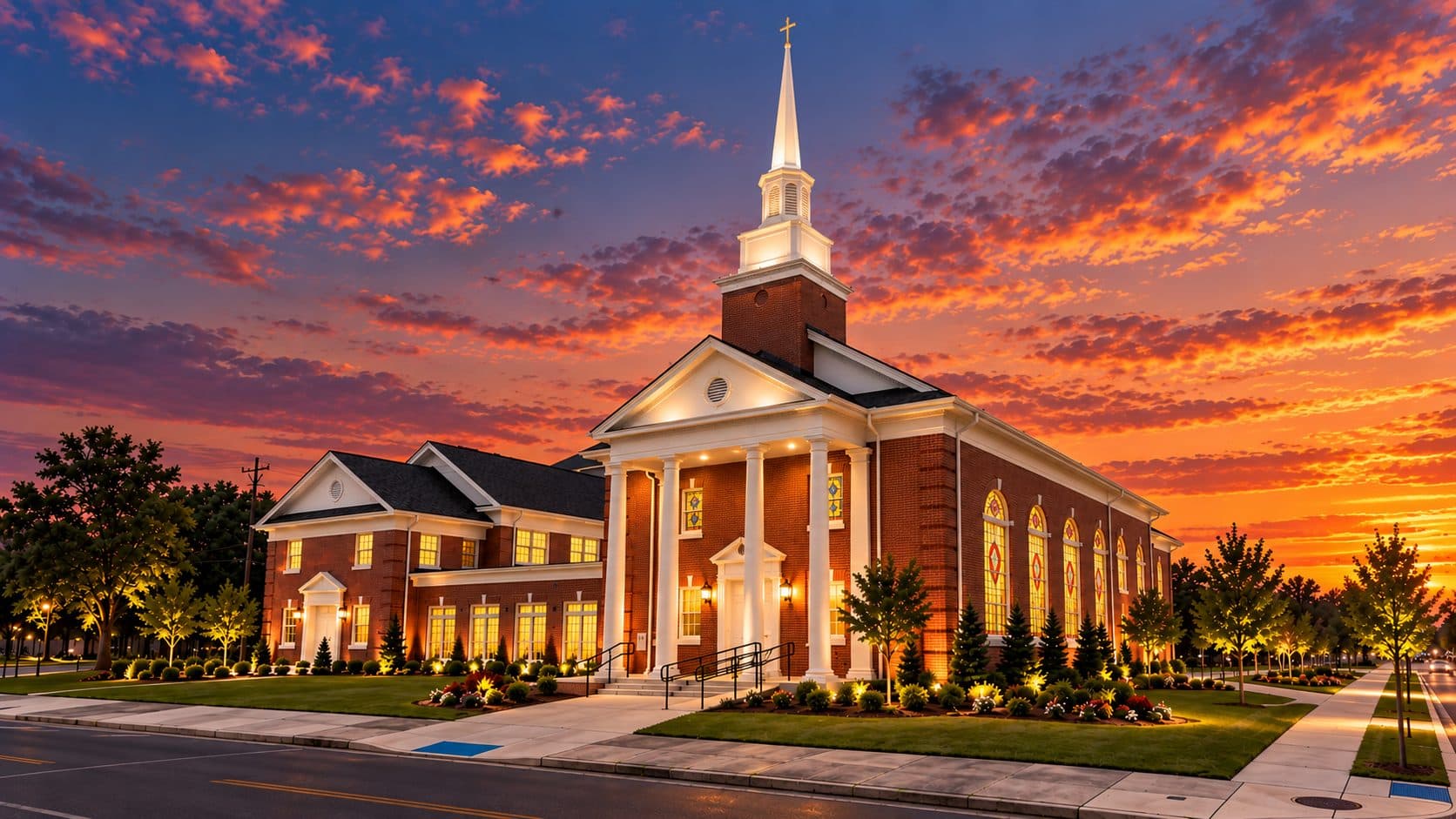 First Presbyterian Church Panama City restored exterior facade