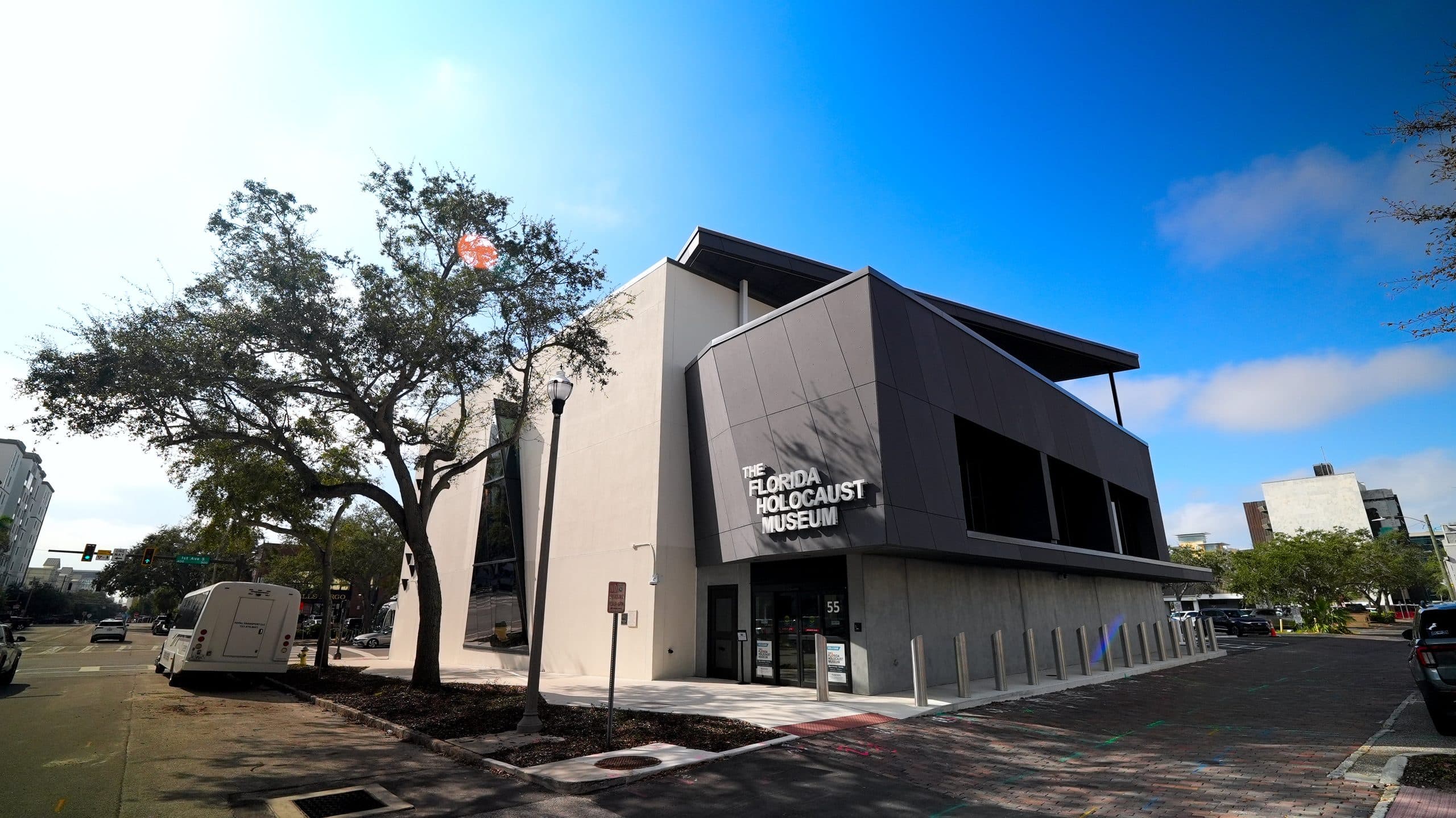 Florida Holocaust Museum new sculptural entrance volume on Central Avenue