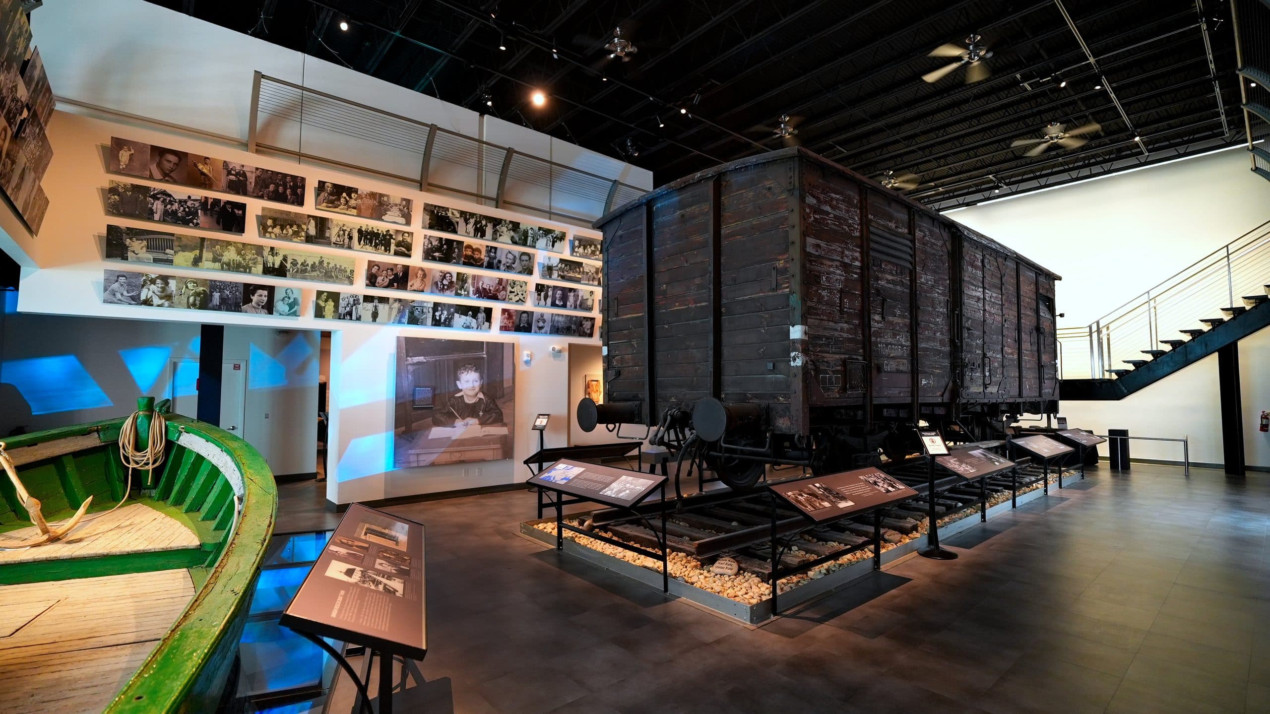 Florida Holocaust Museum Thor Danish rescue boat beneath glass floor exhibit