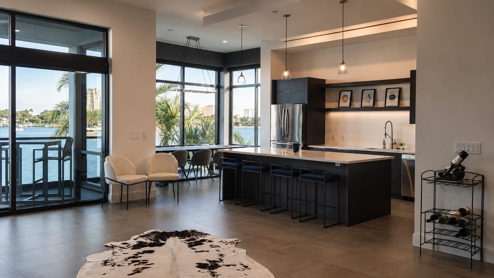 Nightfall Residence kitchen and living